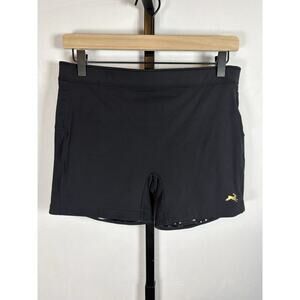 Tracksmith Turnover Short Tights Women's Large Black 4.5" Running Gym Workout